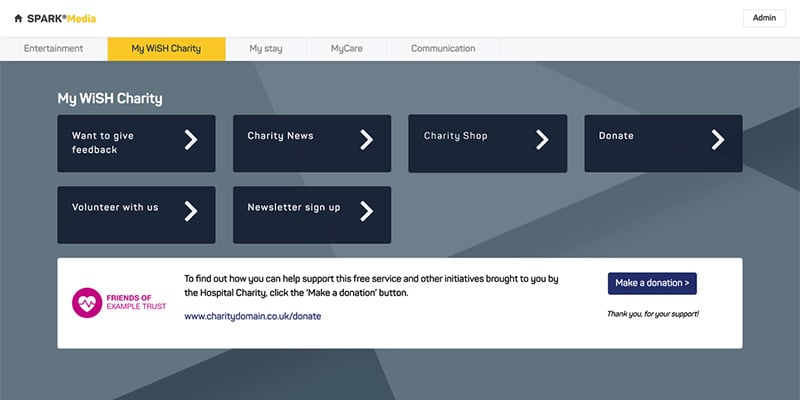 How Patient Entertainment Systems Encourage Charity Donations
